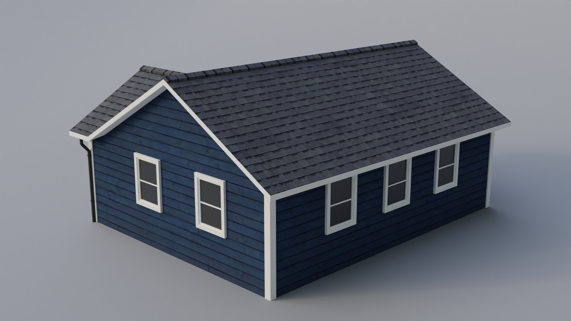 Low Poly house Low-poly 3D model_5