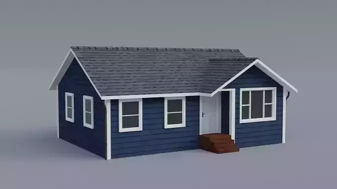Low Poly house Low-poly 3D model