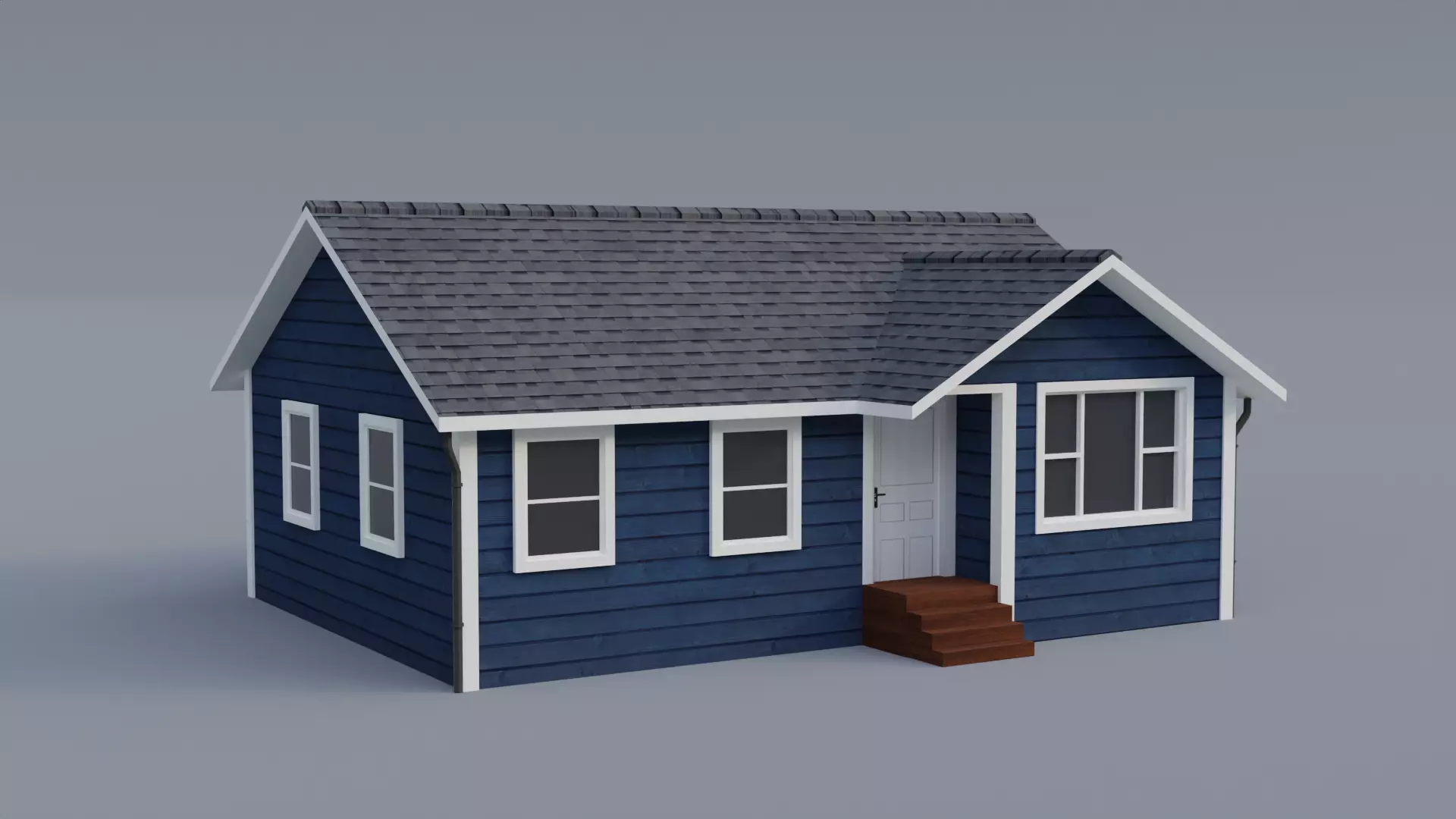 Low Poly house Low-poly 3D model_0