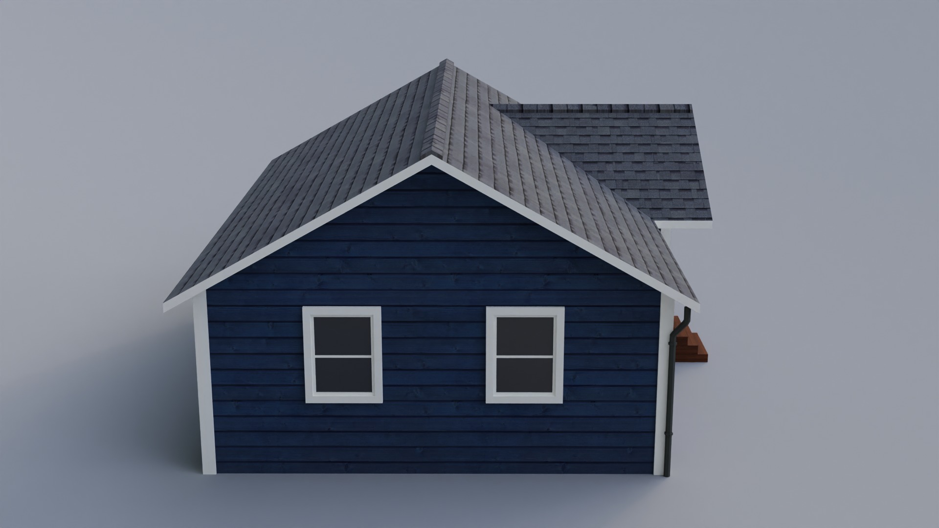 Low Poly house Low-poly 3D model_4