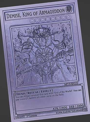 Demise King of Armageddon - yu-gi-oh Free 3D print model