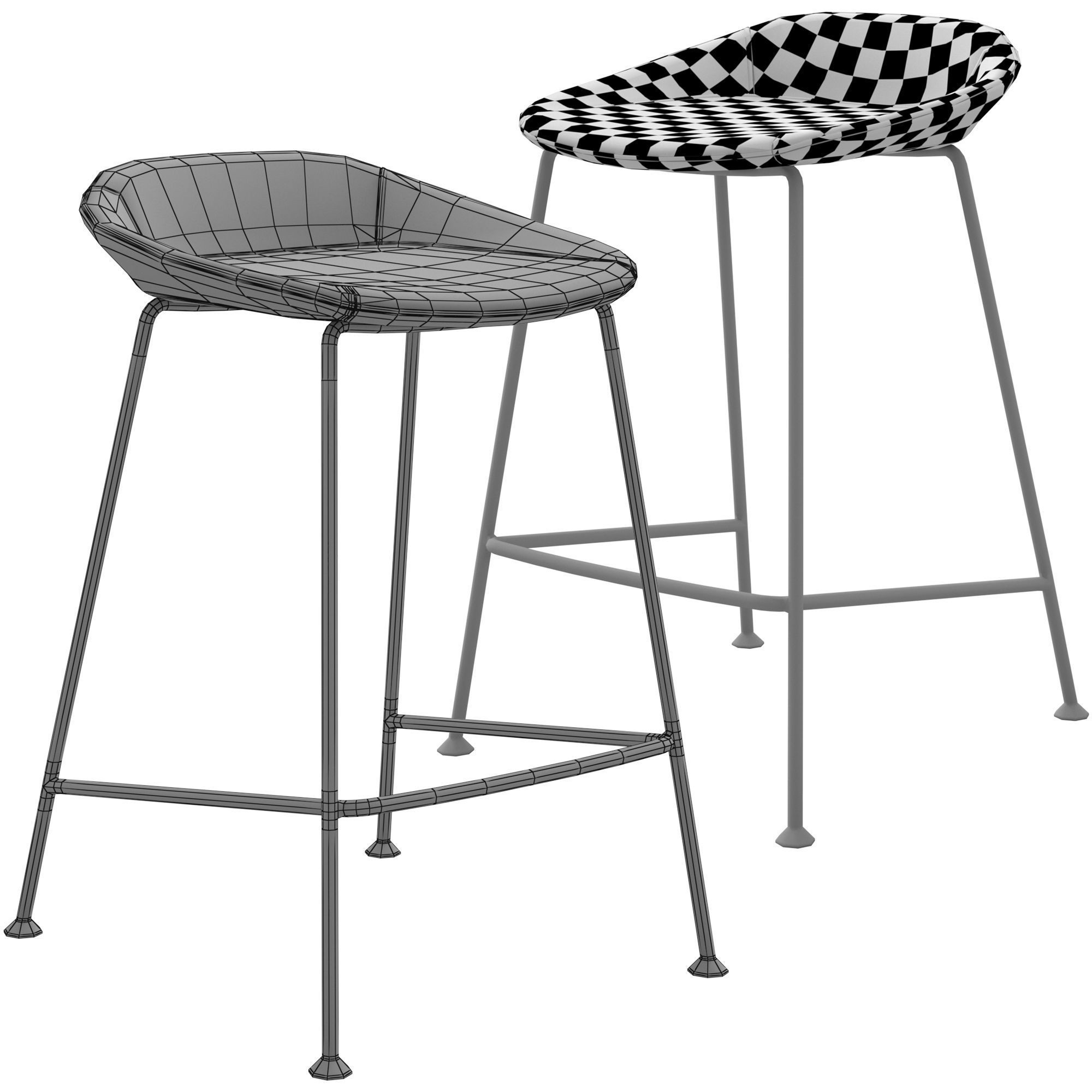 Globewest Turner Barstool 3D model_5