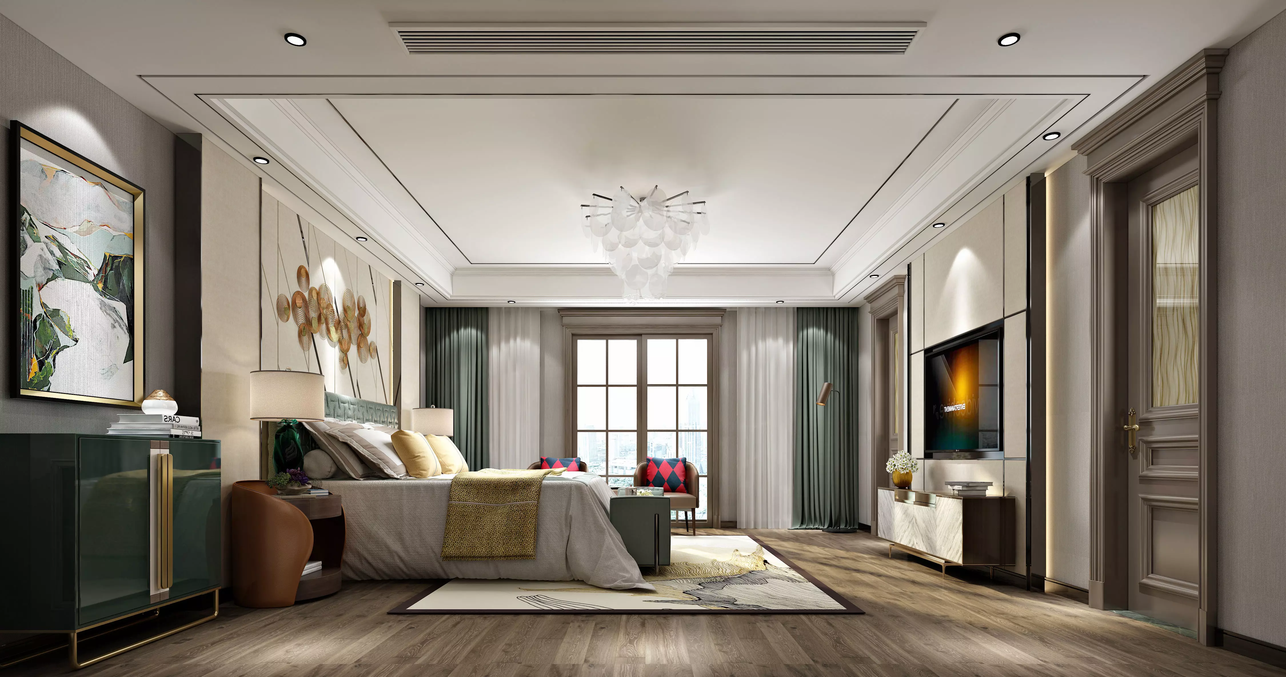 bedroom interior 3D model_0