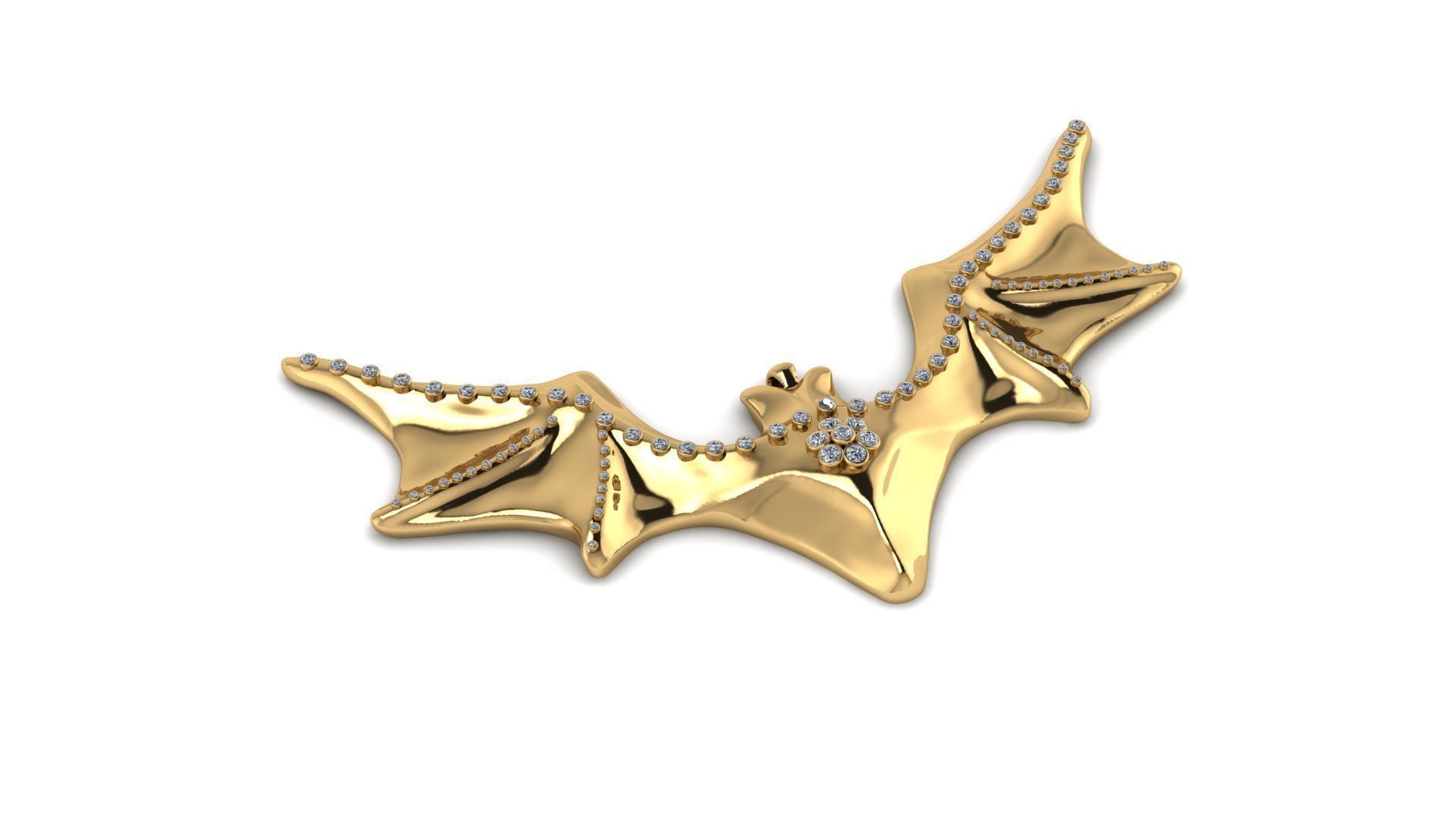 BAT PENDANT 3D PRINTABLE MODEL  3D print model_3