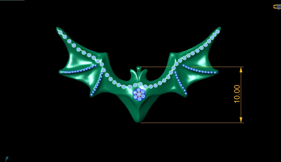 BAT PENDANT 3D PRINTABLE MODEL  3D print model_5