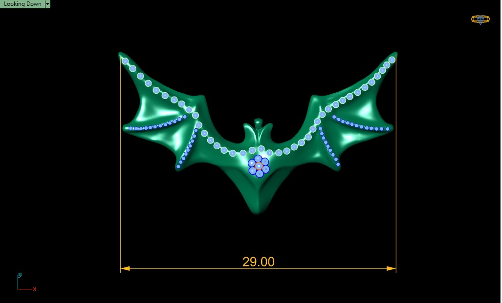 BAT PENDANT 3D PRINTABLE MODEL  3D print model_4