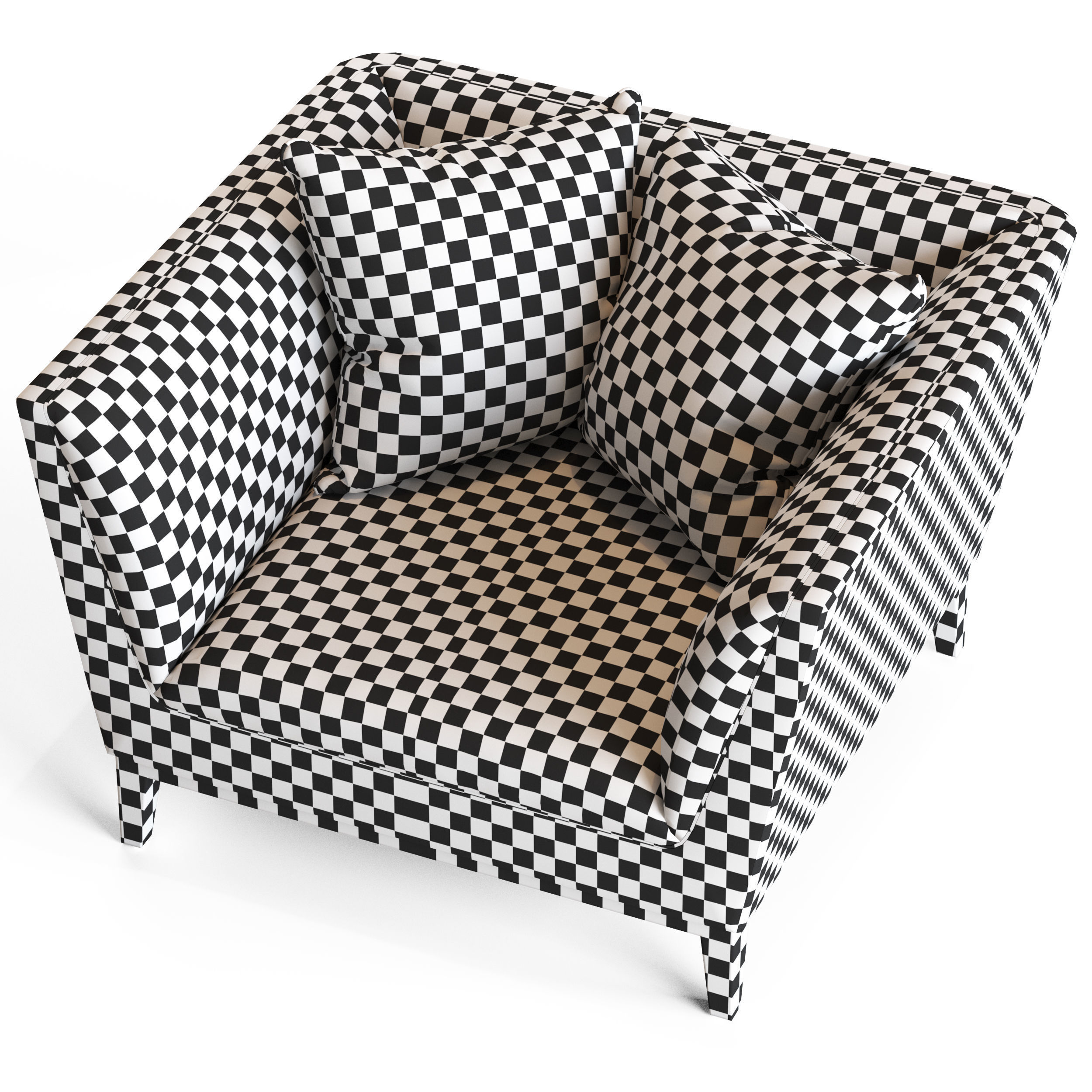 Globewest Vittoria Hampton 1 Seater Sofa 3D model_7