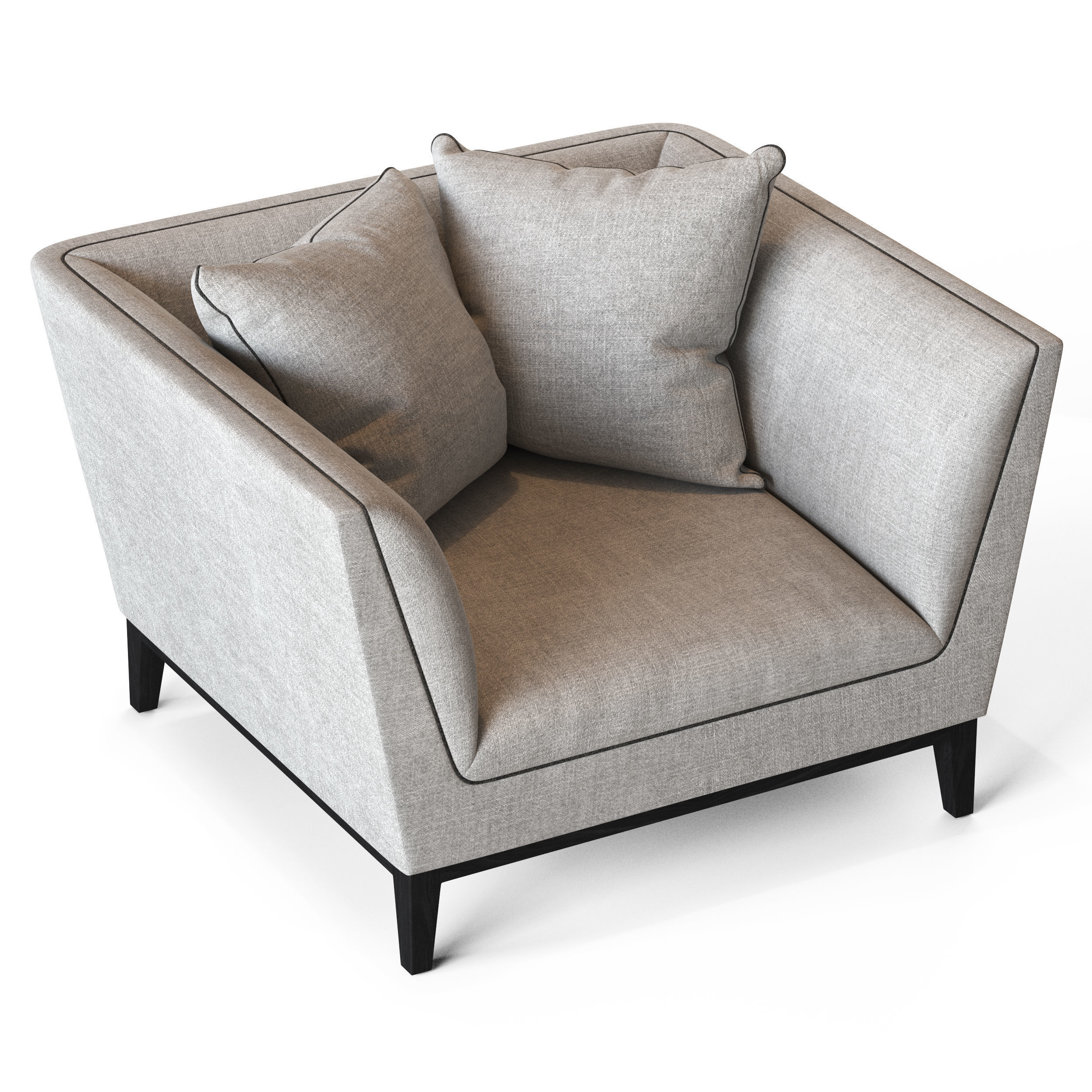 Globewest Vittoria Hampton 1 Seater Sofa 3D model_2