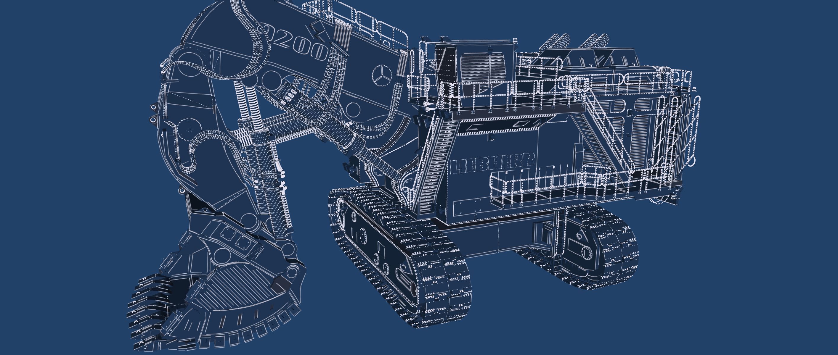 Liebherr R9200 3D model_49