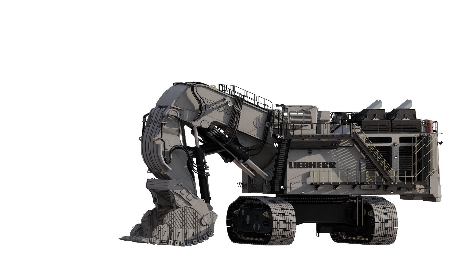 Liebherr R9200 3D model_4