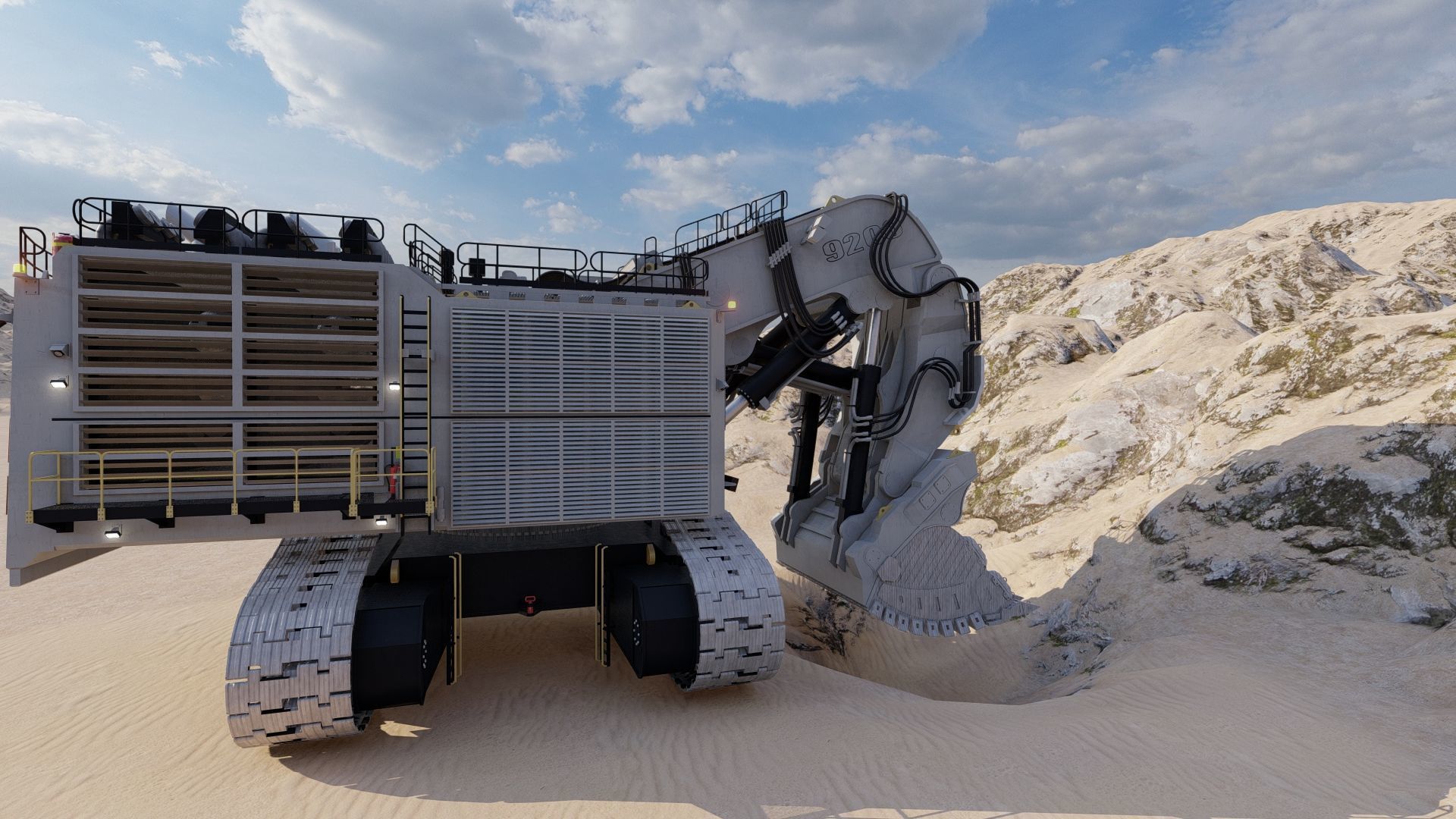 Liebherr R9200 3D model_25