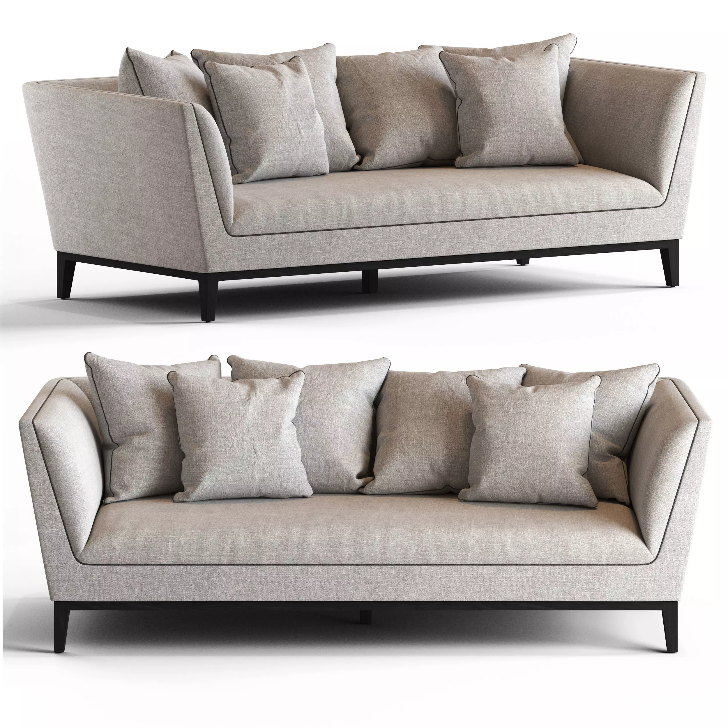 Globewest Vittoria Hampton 3 Seater Sofa 3D model_0