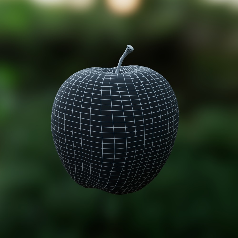 Apple realistic 3d model  3D model_3