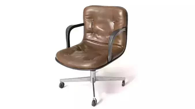 Retro Office chair Low-poly 3D model