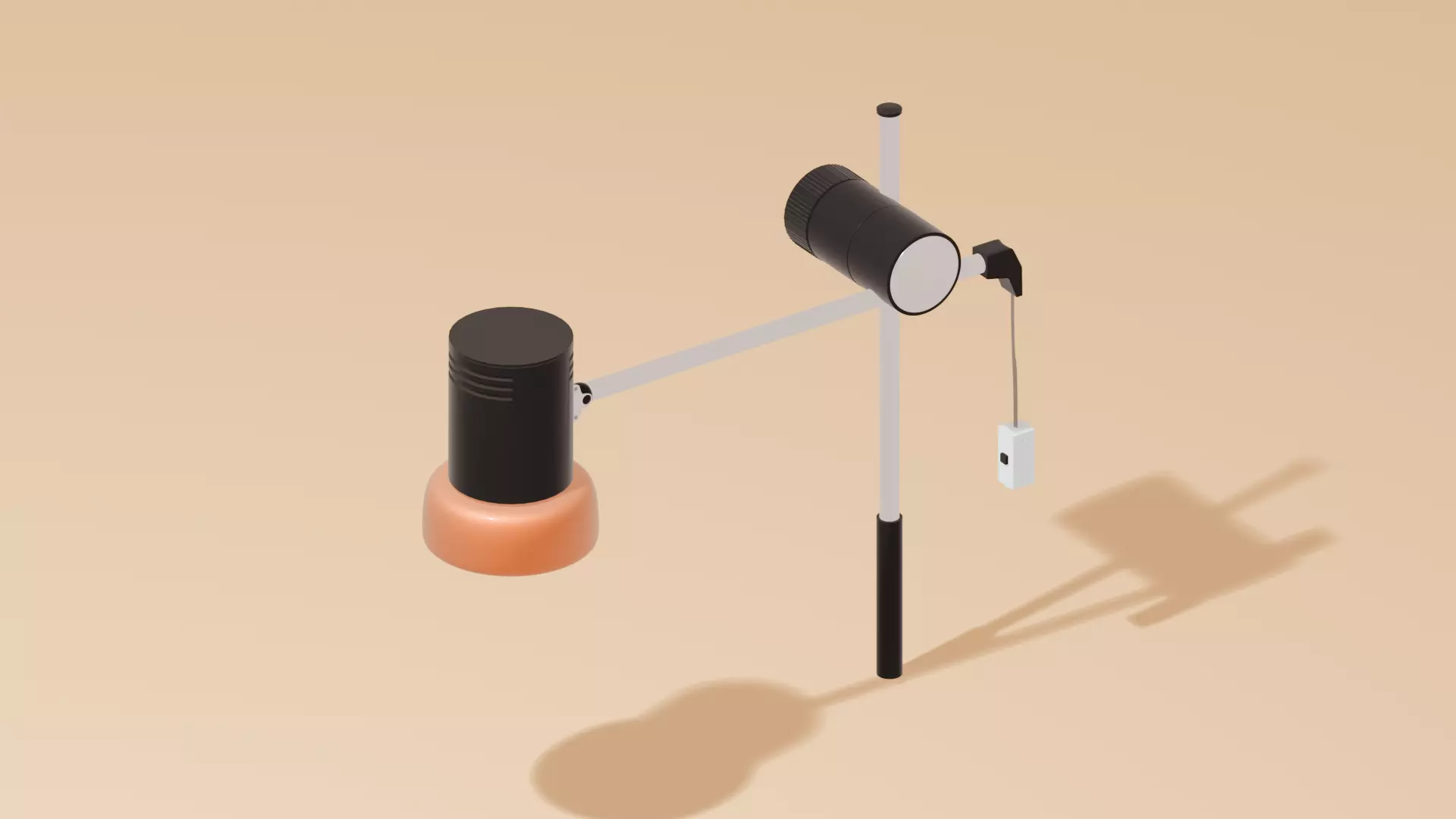 Desktop lamp Free 3D model_0