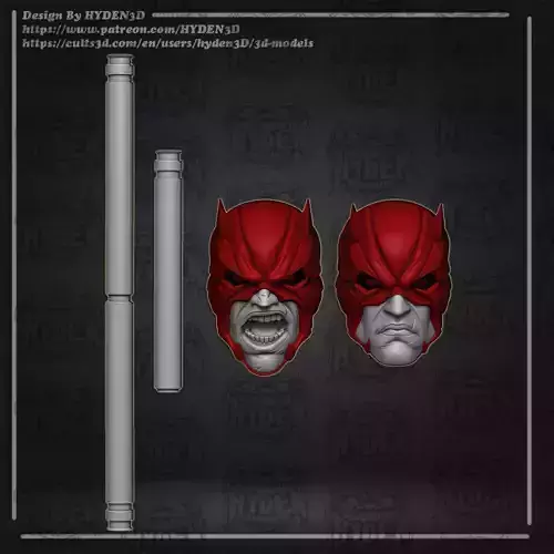 Daredevil mask 3D print model