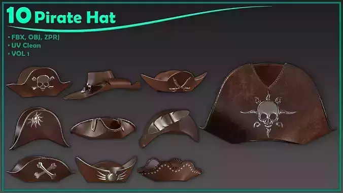10 pirate hat