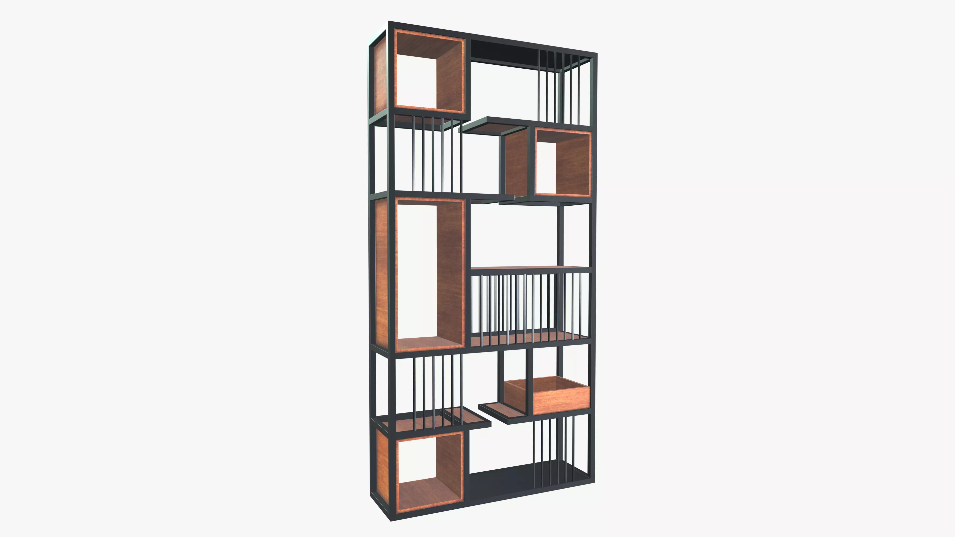 Book shelf 3D model_0