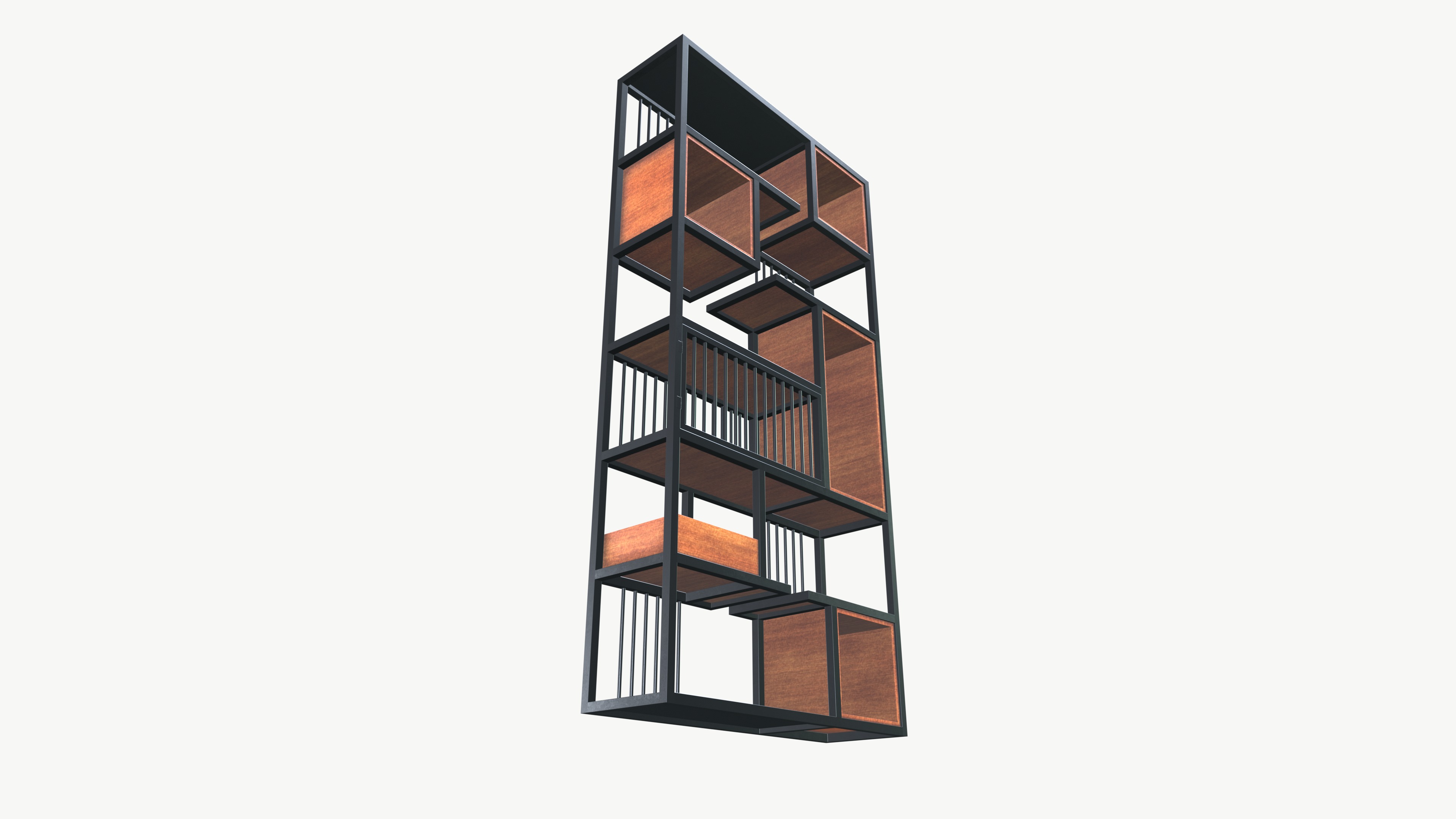 Book shelf 3D model_6