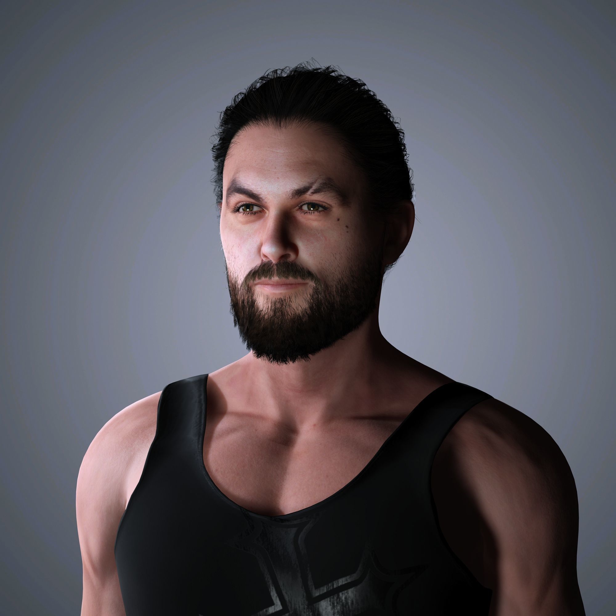 Jason Momoa Character 3D Model Low-poly 3D model_5