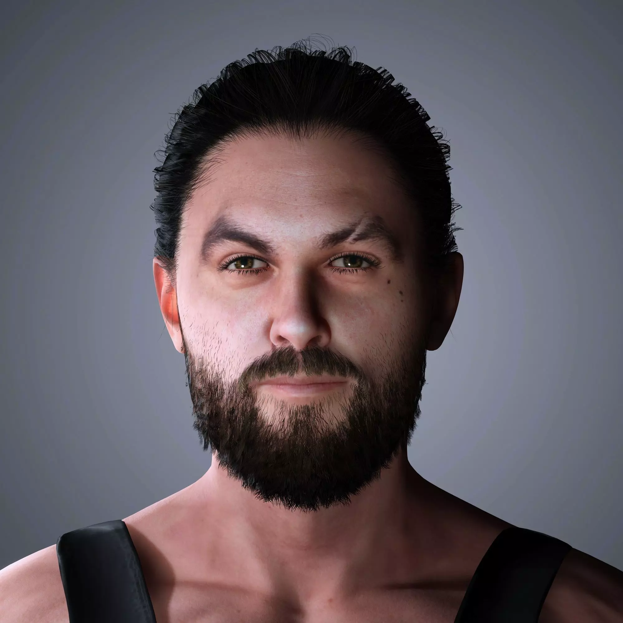 Jason Momoa Character 3D Model Low-poly 3D model_0