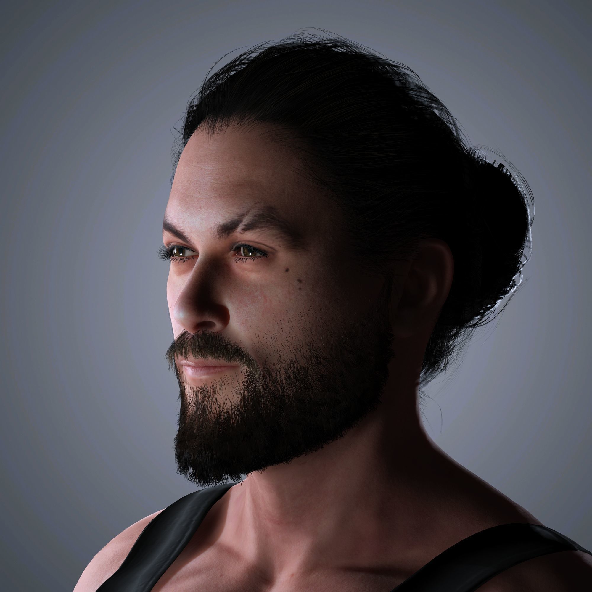 Jason Momoa Character 3D Model Low-poly 3D model_1