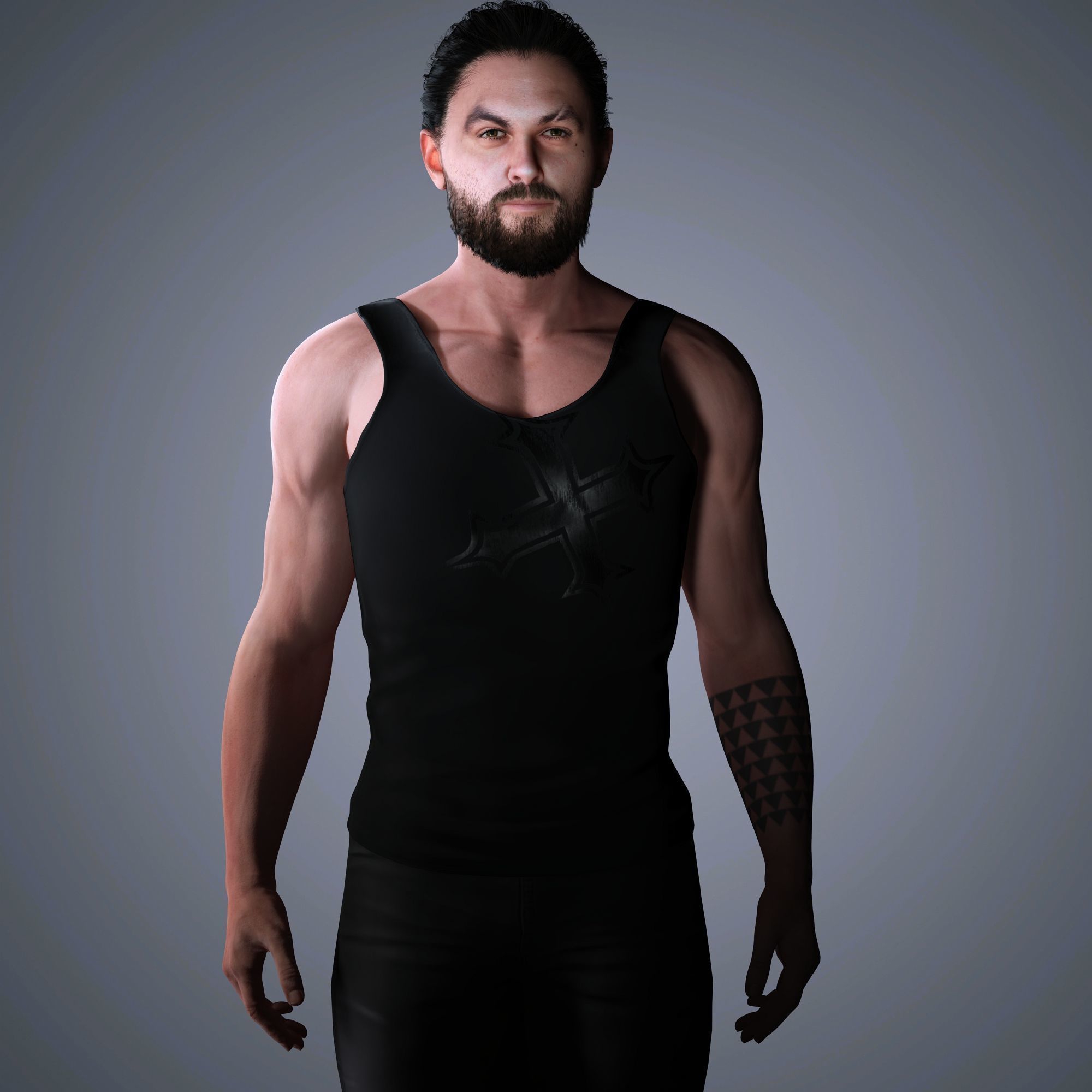 Jason Momoa Character 3D Model Low-poly 3D model_12