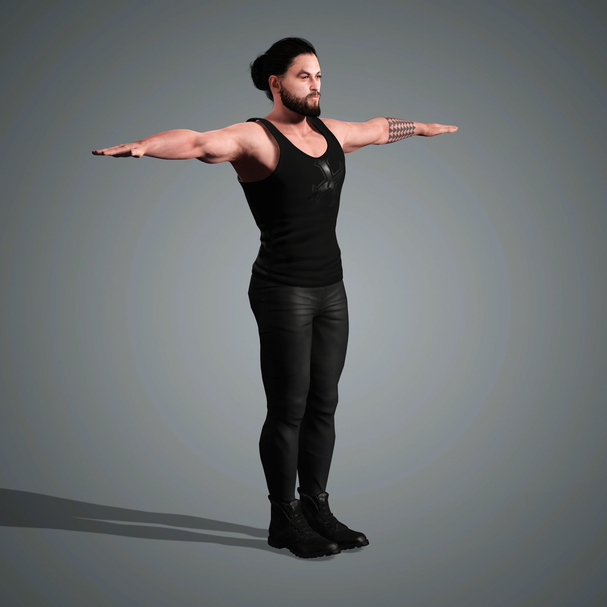 Jason Momoa Character 3D Model Low-poly 3D model_16
