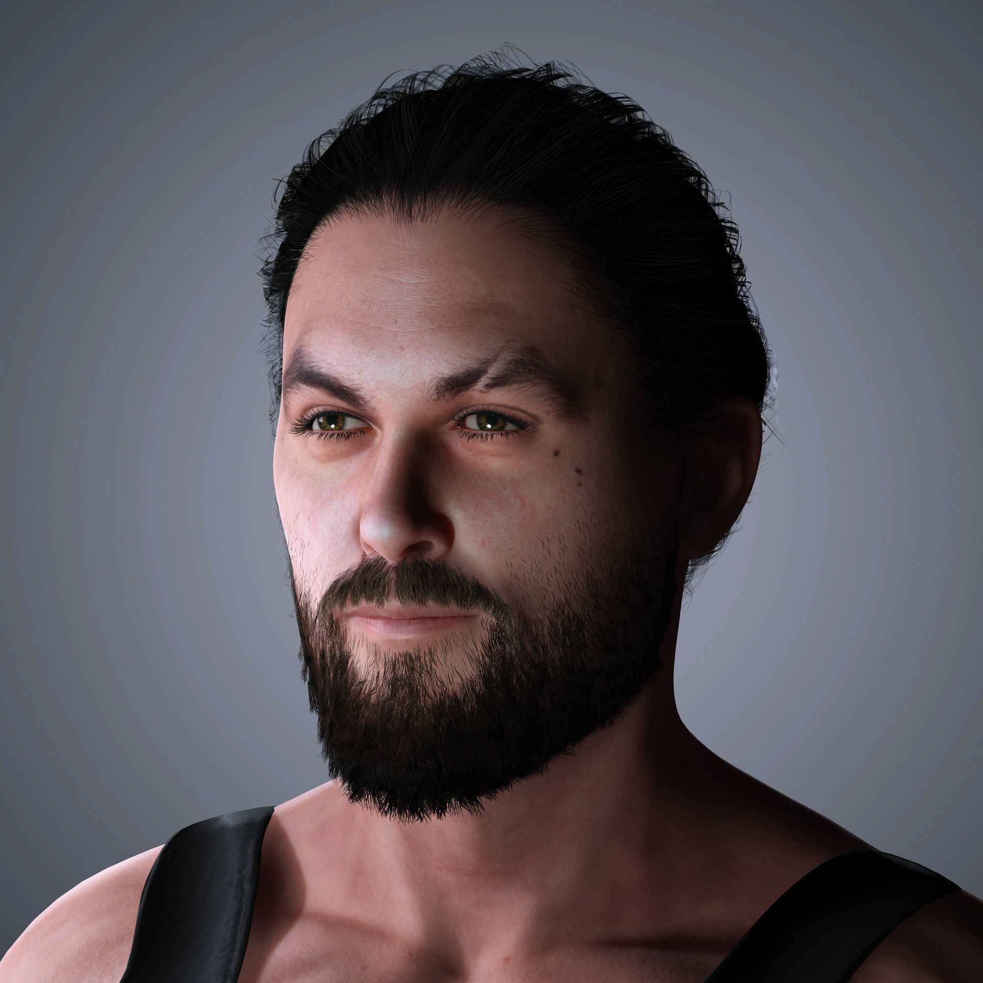 Jason Momoa Character 3D Model Low-poly 3D model_2