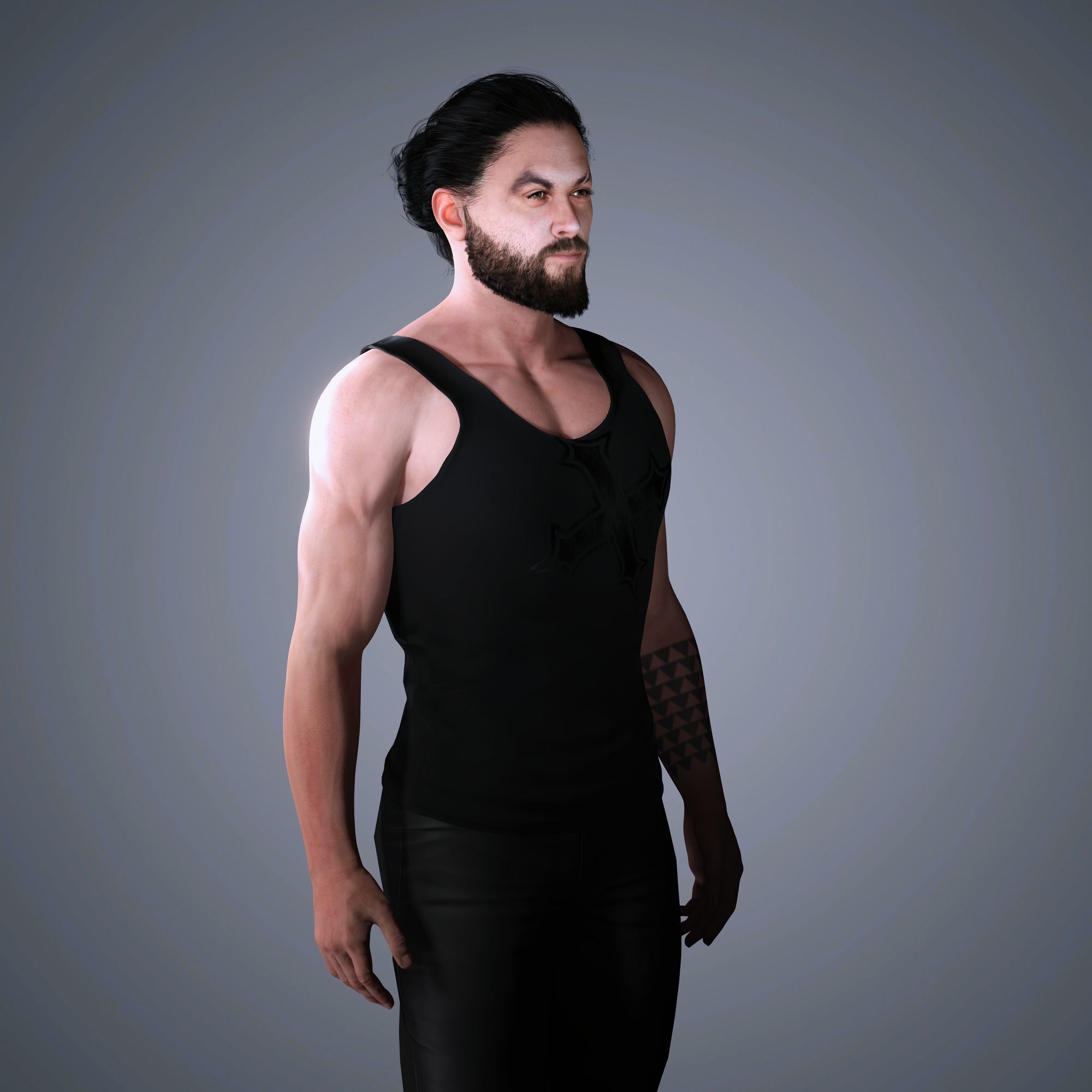 Jason Momoa Character 3D Model Low-poly 3D model_10