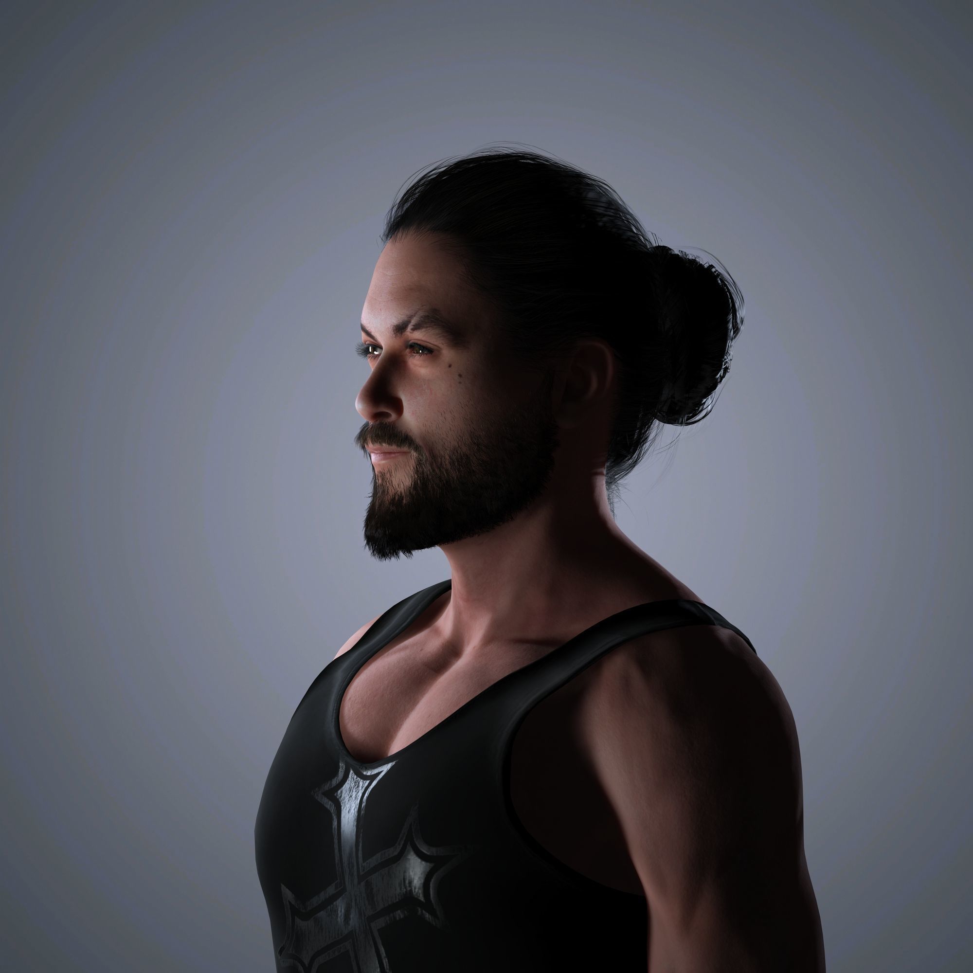 Jason Momoa Character 3D Model Low-poly 3D model_6