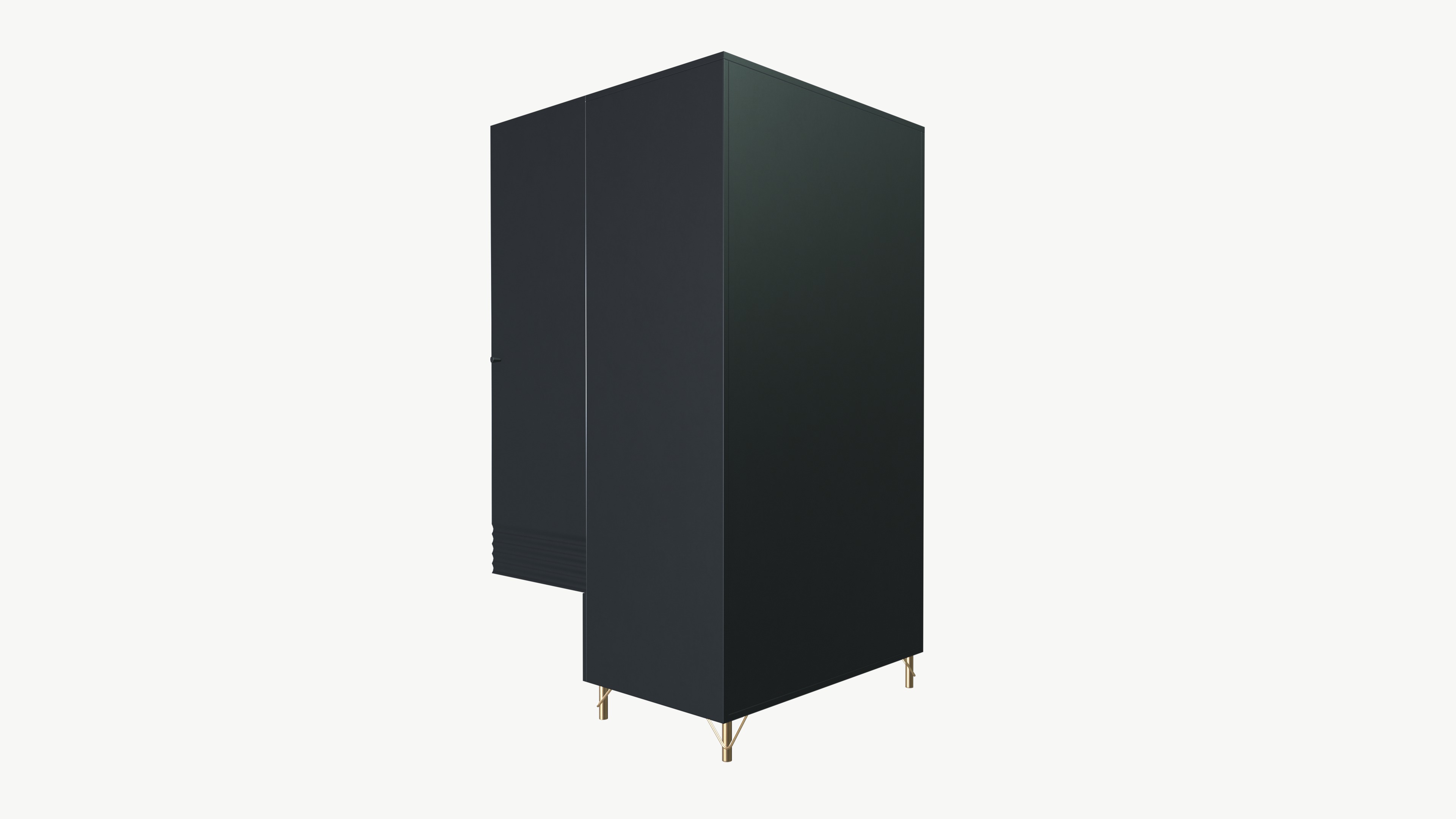 Wardrobe Low-poly 3D model_5