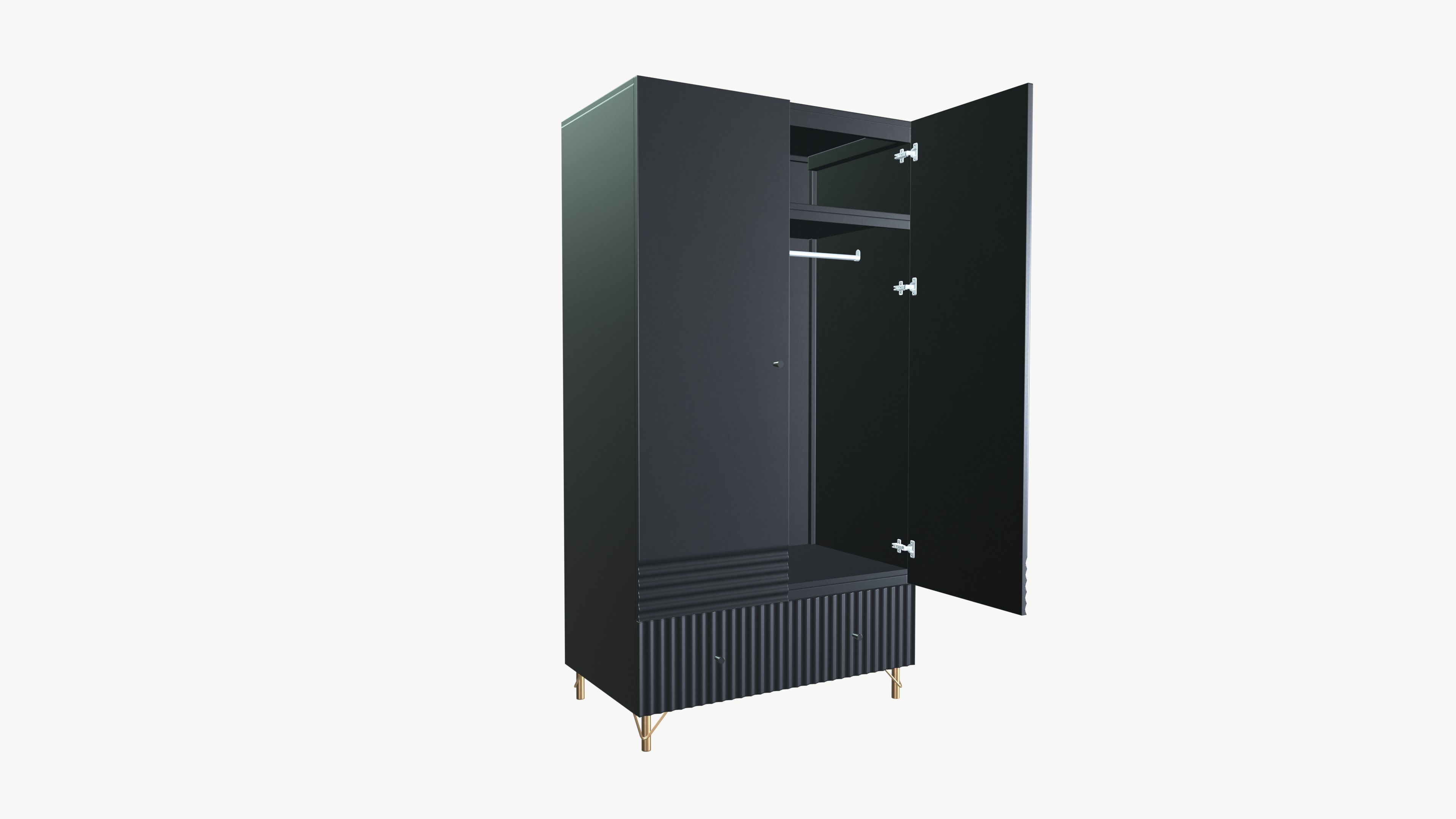 Wardrobe Low-poly 3D model_2