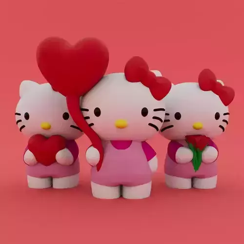 Valentines Special - Hello kitty 3D print model