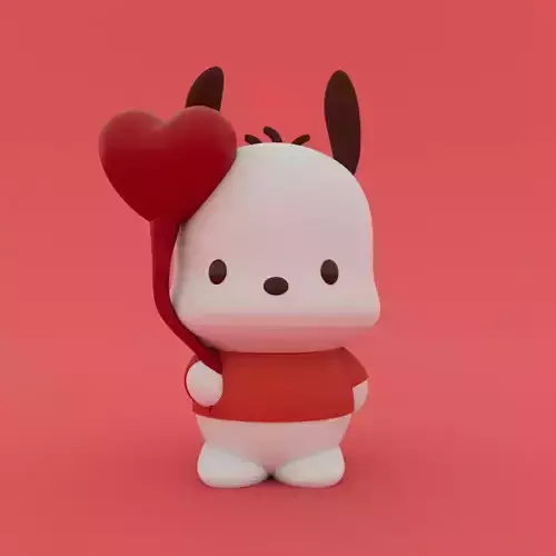 Valentines Special - Pochacco 3D print model