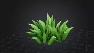 Stylized Grass low poly 2 3D model_0