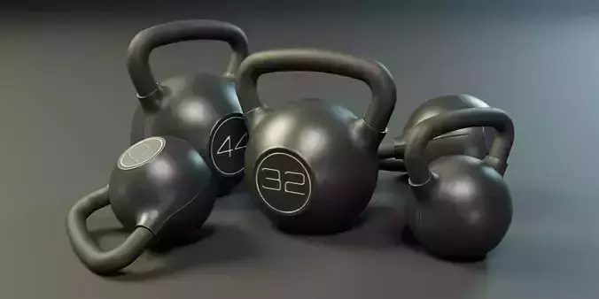 Kettlebell Set PBR Low-poly 3D model