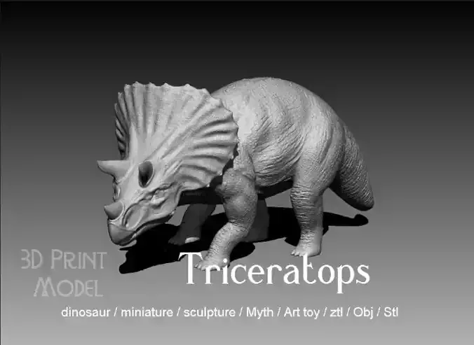 Triceratops 3D print model