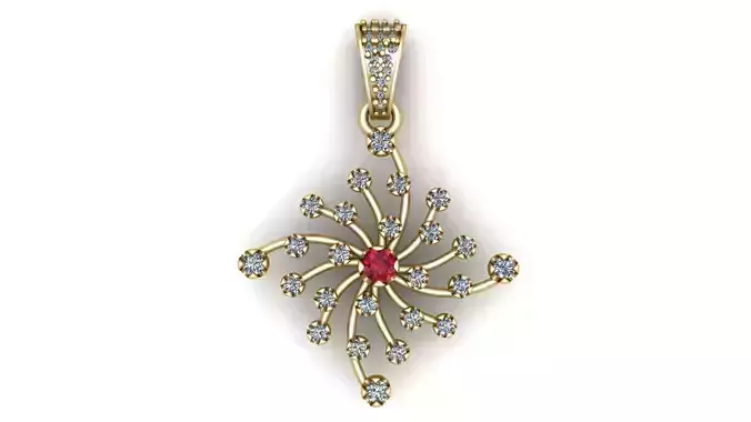 FLORAL ELEGANCE PENDANT 3D PRINTABLE MODEL