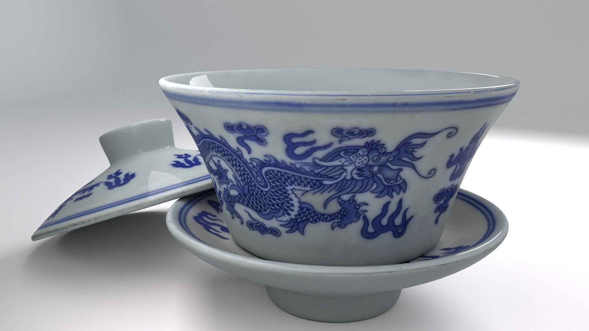 Teacup Chinese teacup model Chinese teacup model 8K texture 3D model_1