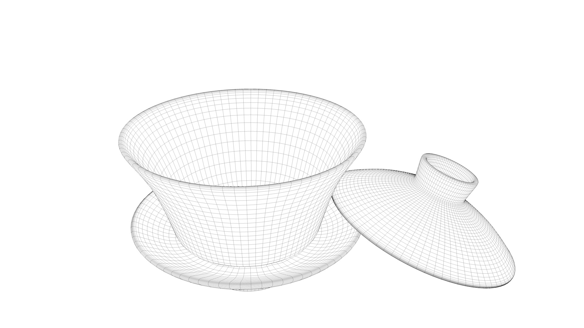 Teacup Chinese teacup model Chinese teacup model 8K texture 3D model_5