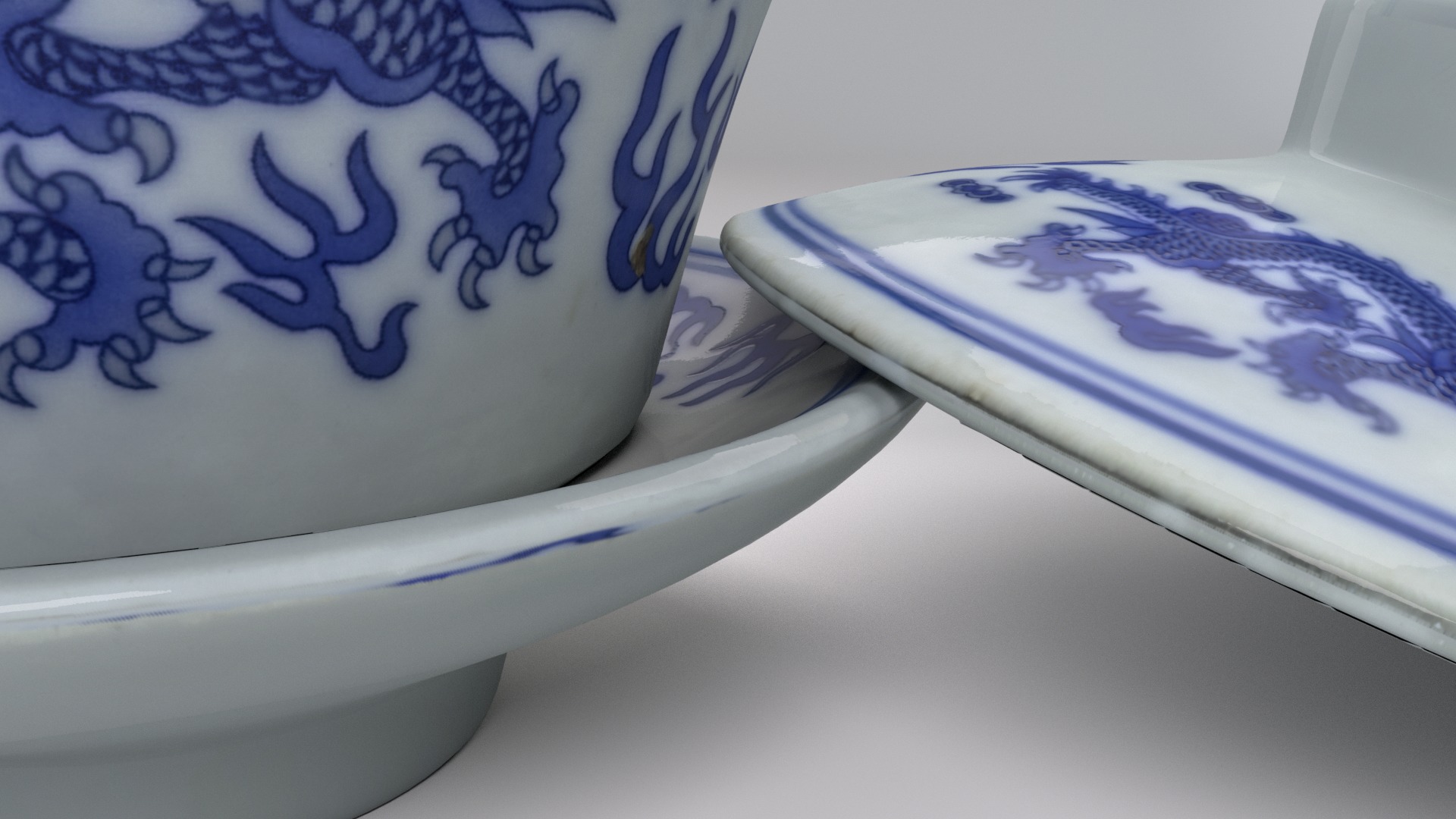 Teacup Chinese teacup model Chinese teacup model 8K texture 3D model_3