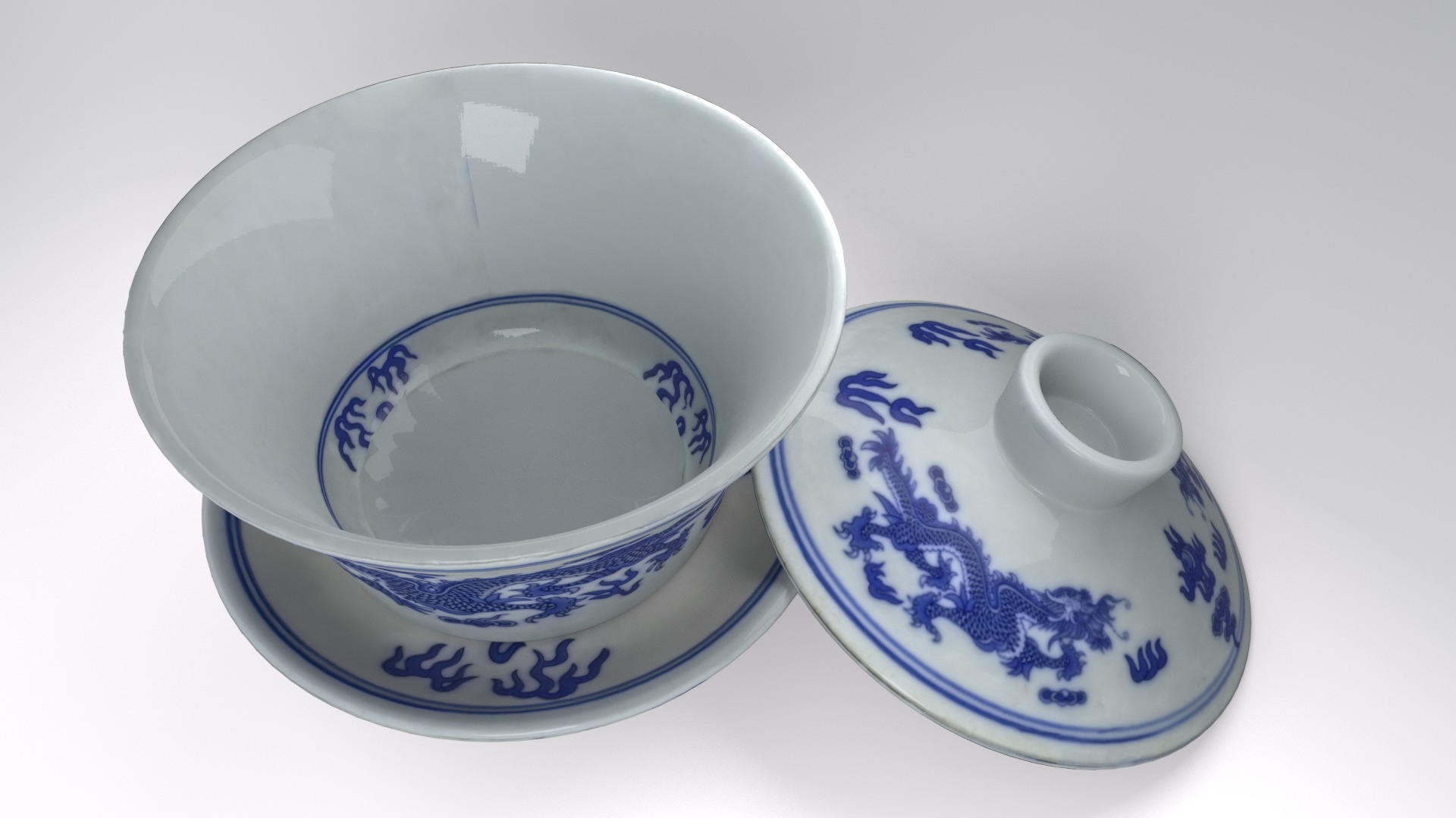 Teacup Chinese teacup model Chinese teacup model 8K texture 3D model_2