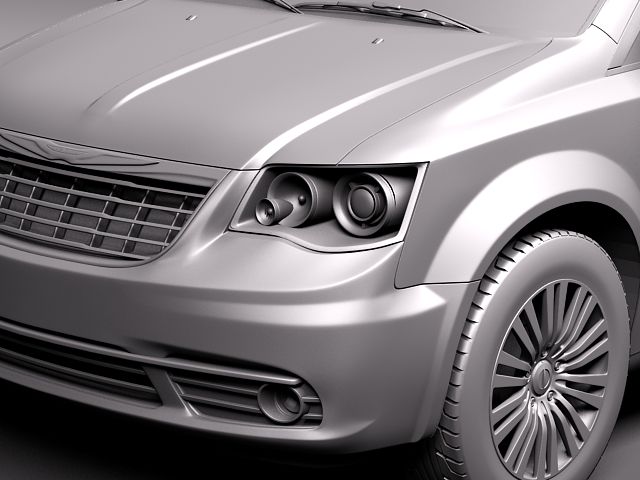 Chrysler Town And Country 2011 3D Model 3D model_10