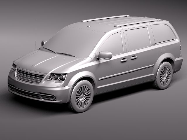 Chrysler Town And Country 2011 3D Model 3D model_11