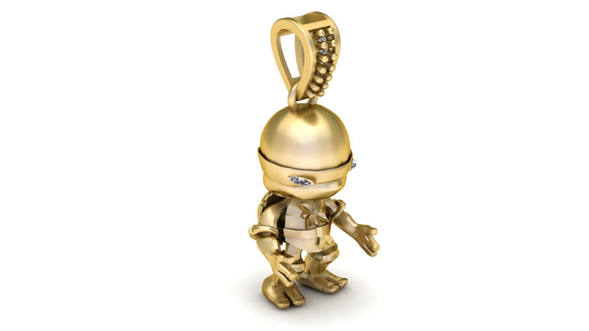 MINI ROBOT PENDANT 3D PRINTABLE MODEL 3D print model_1