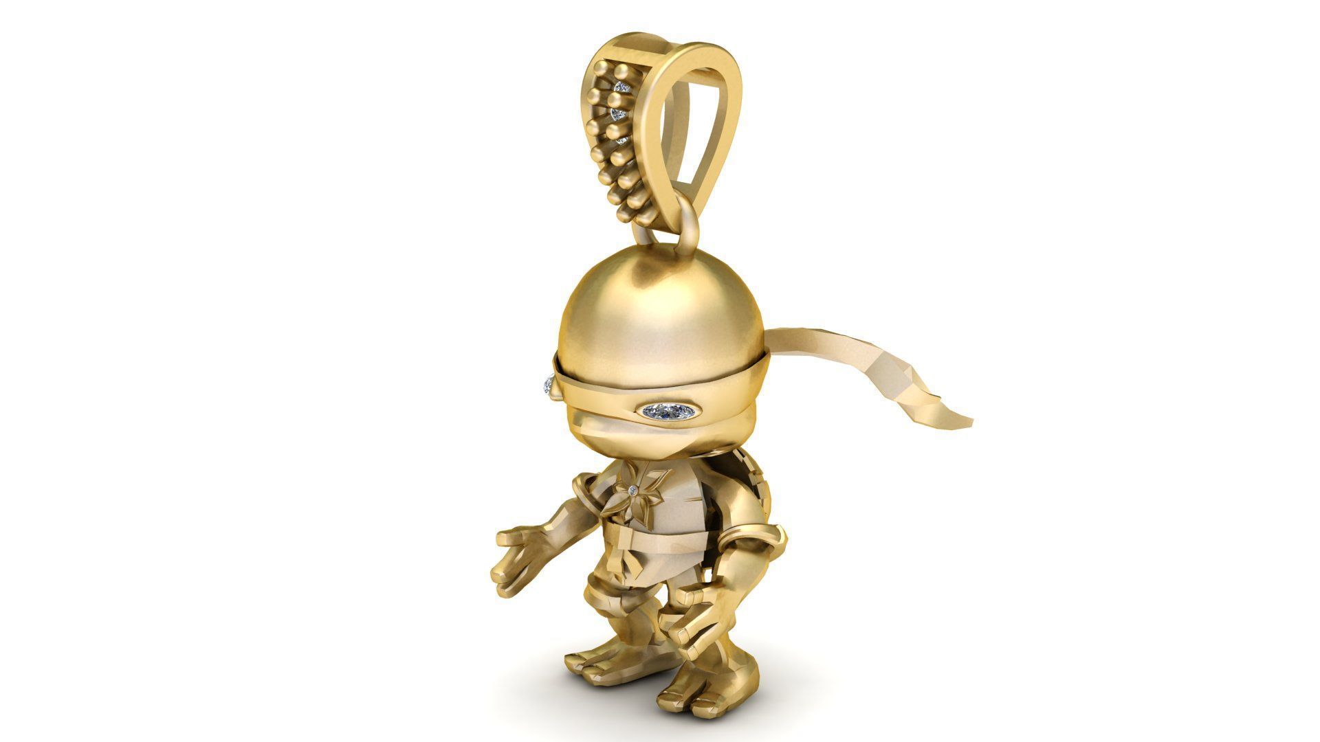 MINI ROBOT PENDANT 3D PRINTABLE MODEL 3D print model_3