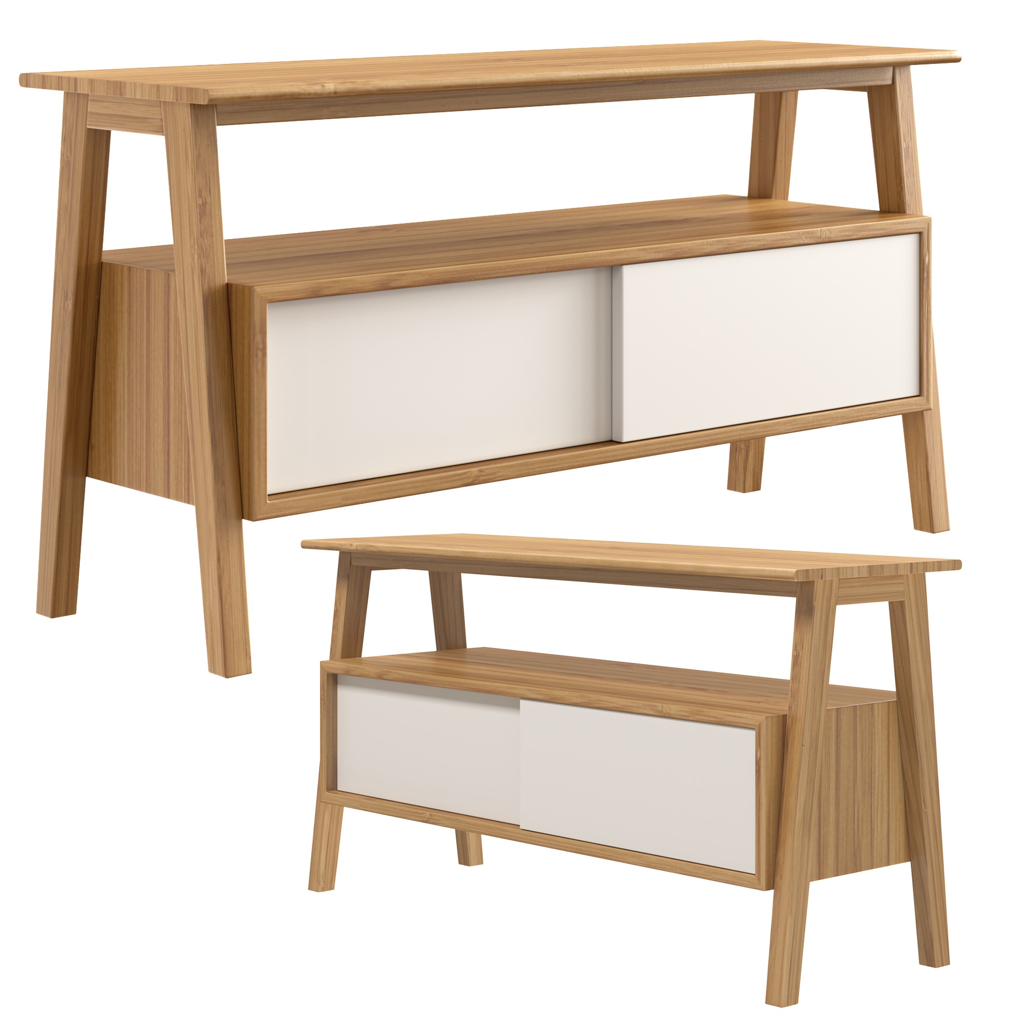 Terrace Media Unit Caramelized Low-poly 3D model_4