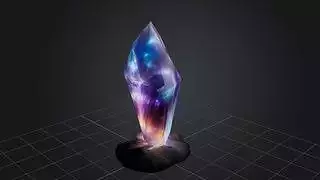 Glowing galactic crystal