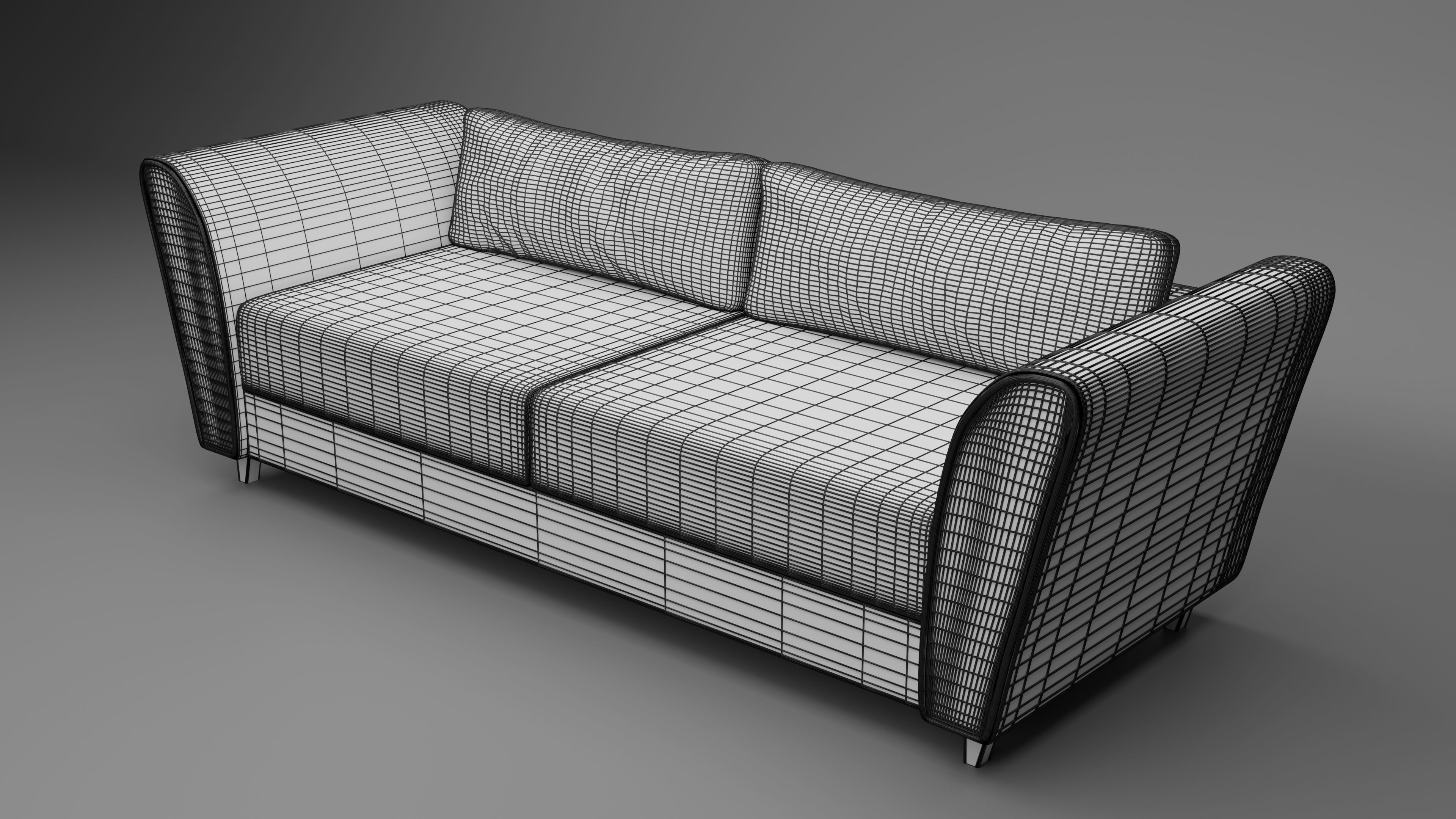 Beige Sofa 3D model_5